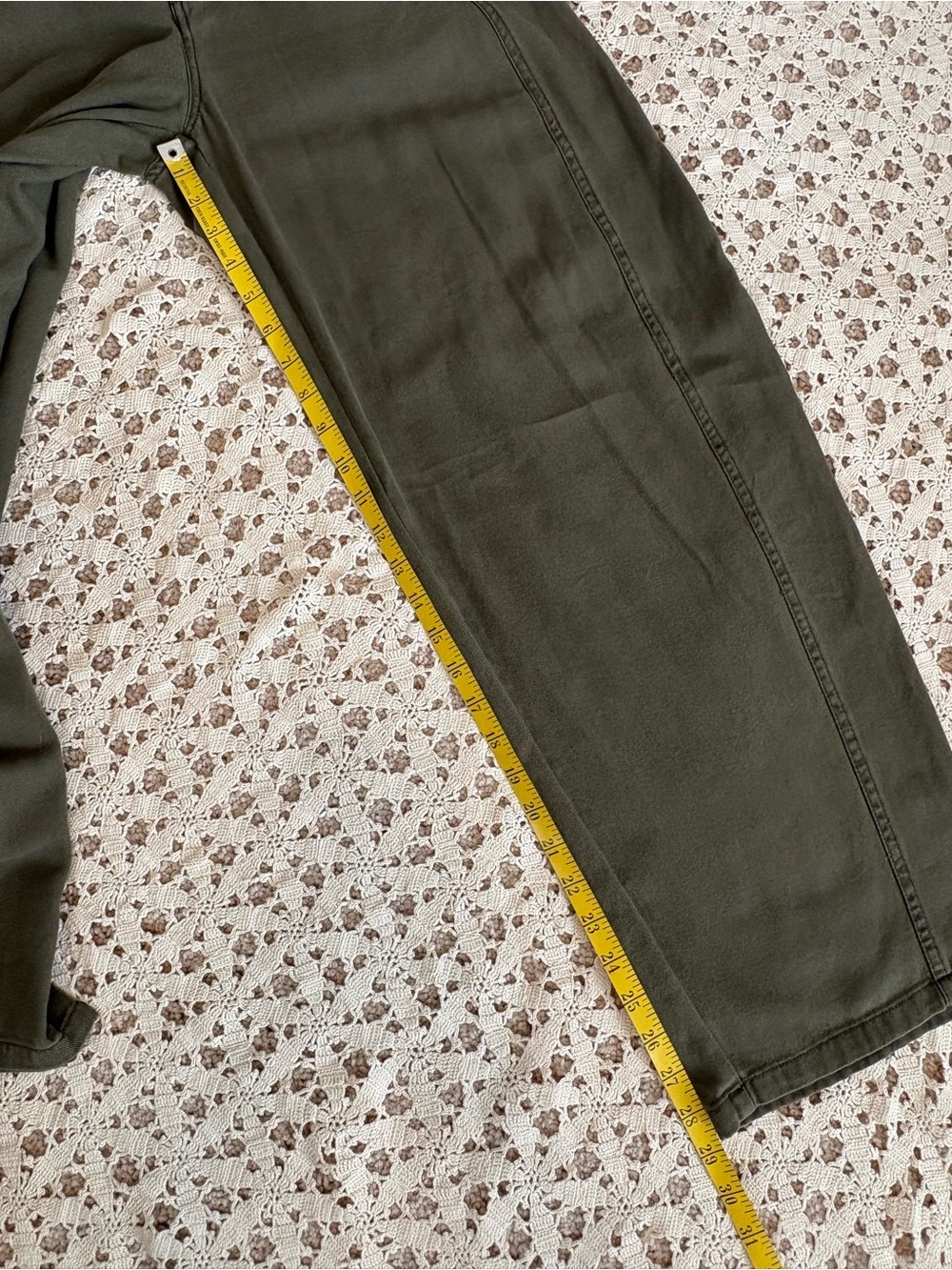 Alex Mill 9th Street Pant Military Olive 100% Cotton Slight Barrel Leg Size 4 - Picture 9 of 11